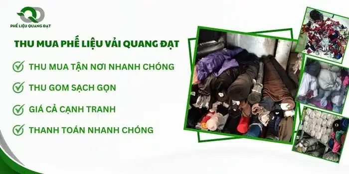 Sản phẩm thu mua phe lieu vai gia cao — Công Ty TNHH Thương Mại Phế Liệu Quang Đạt — MST 0313551100
