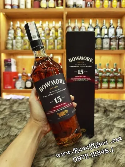 Sản phẩm ruou bowmore 15yo sherry 1 — Công Ty TNHH TM Rượu Ngoại.net — MST 0313617288