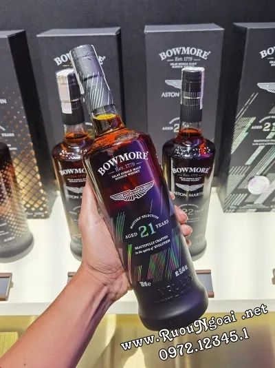 Sản phẩm ruou bowmore 21yo aston martin edition 4 1 — Công Ty TNHH TM Rượu Ngoại.net — MST 0313617288
