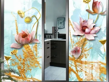 Sản phẩm tranh dan kinh 3d 2mat hoa sen sek288 368x276c — Giấy Dán Tường Bảo Việt - Công Ty Giấy Dán Tường Bảo Việt — MST 0313651747