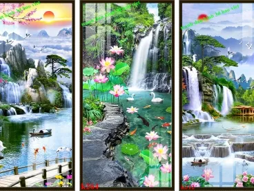 Sản phẩm tranh dan kinh thac nuoc phong thuy 3d 2mat k264 368x276c — Giấy Dán Tường Bảo Việt - Công Ty Giấy Dán Tường Bảo Việt — MST 0313651747