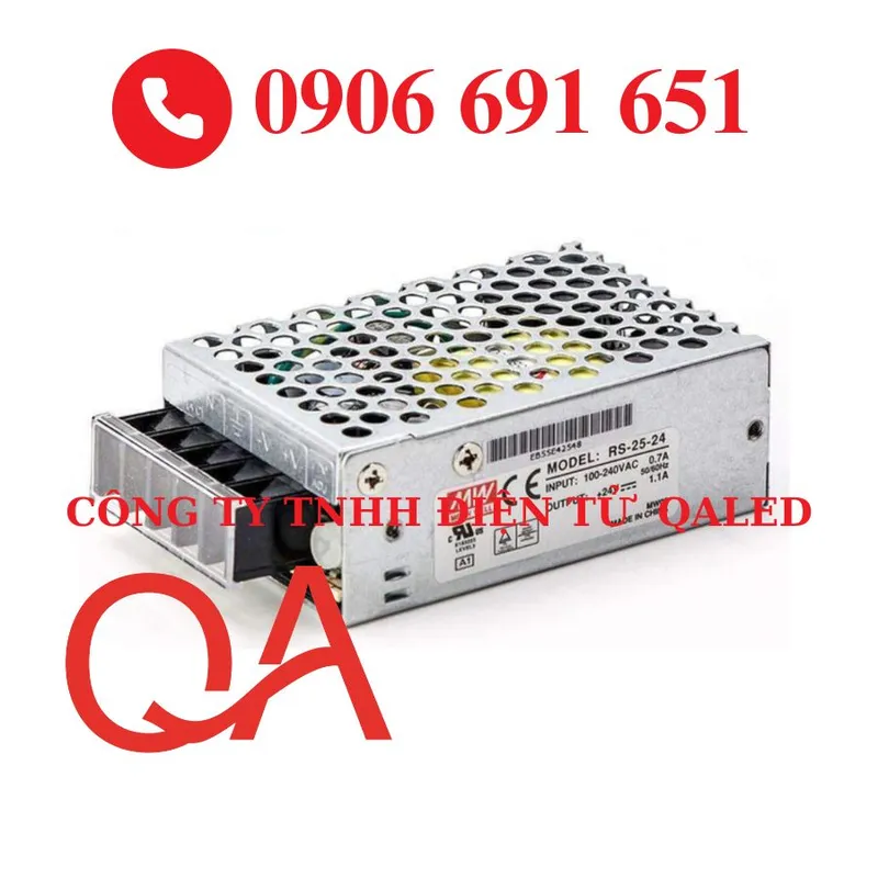 Sản phẩm Nguon Meanwell RS 25 24 — LED QALED - Công Ty Trách Nhiệm Hữu Hạn Điện Tử QALED — MST 0313684220