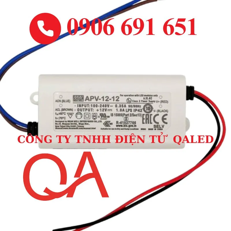 Sản phẩm nguon meanwell apv 12 12 qaled 0909791751 meanwell — LED QALED - Công Ty Trách Nhiệm Hữu Hạn Điện Tử QALED — MST 0313684220