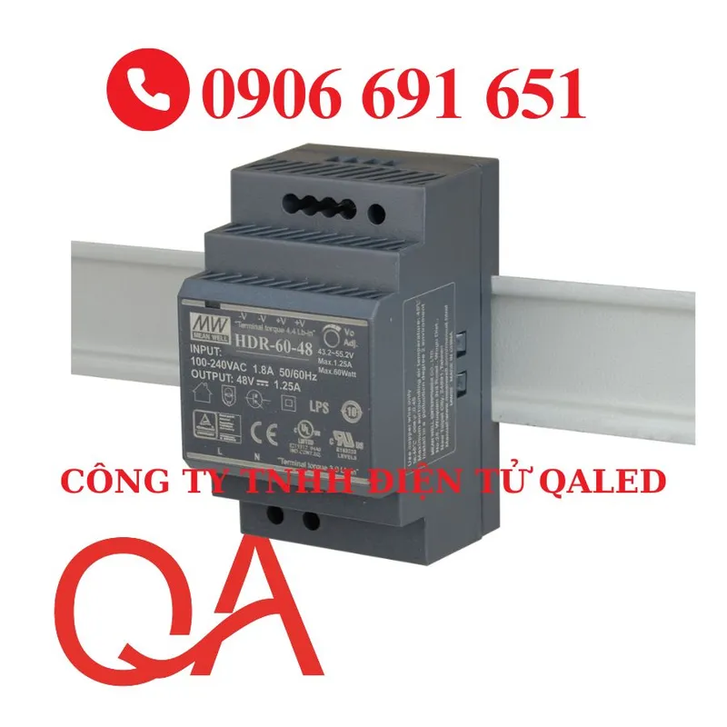Sản phẩm nguon meanwell hdr 60 48 qaled 0909791751 — LED QALED - Công Ty Trách Nhiệm Hữu Hạn Điện Tử QALED — MST 0313684220
