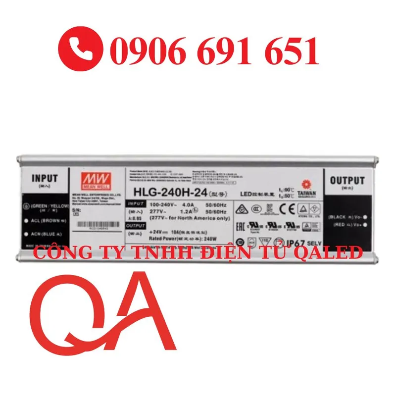 Sản phẩm nguon meanwell hlg 240h 24b qaled 0909791751 — LED QALED - Công Ty Trách Nhiệm Hữu Hạn Điện Tử QALED — MST 0313684220
