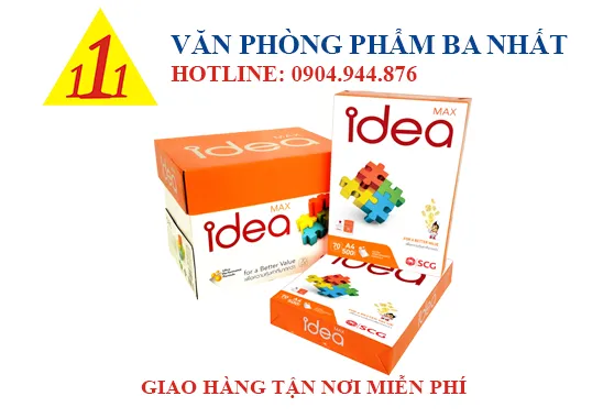 Sản phẩm giay in idea a4 70 — Văn Phòng Phẩm Ba Nhất - Công Ty TNHH Văn Phòng Phẩm Ba Nhất — MST 0313773664