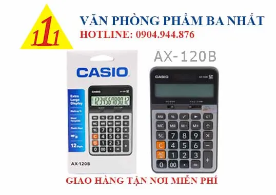 Sản phẩm may tinh casio ax 120b chinh hang 2 — Văn Phòng Phẩm Ba Nhất - Công Ty TNHH Văn Phòng Phẩm Ba Nhất — MST 0313773664