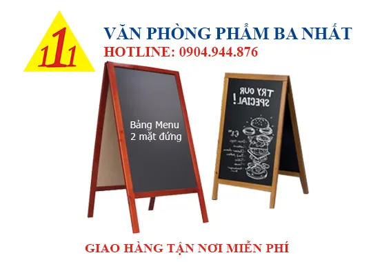 Sản phẩm bang menu 2 mat dung gia re vpp ba nhat — Văn Phòng Phẩm Ba Nhất - Công Ty TNHH Văn Phòng Phẩm Ba Nhất — MST 0313773664