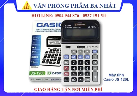 Sản phẩm may tinh bo tui casio js 120l vpp ba nhat — Văn Phòng Phẩm Ba Nhất - Công Ty TNHH Văn Phòng Phẩm Ba Nhất — MST 0313773664