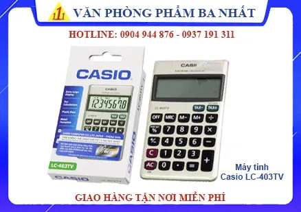 Sản phẩm may tinh bo tui casio lc 403tv vpp ba nhat — Văn Phòng Phẩm Ba Nhất - Công Ty TNHH Văn Phòng Phẩm Ba Nhất — MST 0313773664