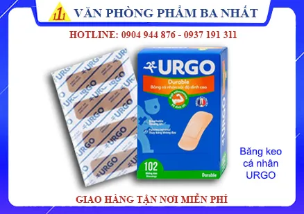 Sản phẩm bang keo ca nhan urgo vpp ba nhat — Văn Phòng Phẩm Ba Nhất - Công Ty TNHH Văn Phòng Phẩm Ba Nhất — MST 0313773664