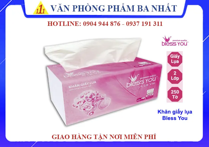 Sản phẩm khan giay lua bless you 250 to vpp ba nhat 3 — Văn Phòng Phẩm Ba Nhất - Công Ty TNHH Văn Phòng Phẩm Ba Nhất — MST 0313773664