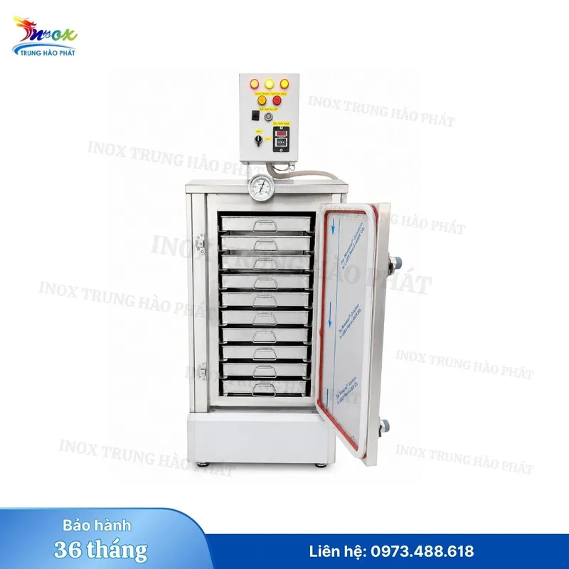 Sản phẩm tu com cong nghiep 10khay dien — Inox Trung Hào Phát - Công Ty TNHH Inox Trung Hào Phát — MST 0313857441