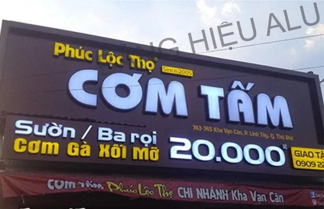 Sản phẩm bang hieu alu com tam — Quảng Cáo Ngọc Phát - Công Ty TNHH Thương Mại Dịch Vụ In ấn Quảng Cáo Ngọc Phát — MST 0313866615