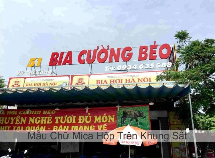Sản phẩm chu hop mica tren khung sat — Quảng Cáo Ngọc Phát - Công Ty TNHH Thương Mại Dịch Vụ In ấn Quảng Cáo Ngọc Phát — MST 0313866615