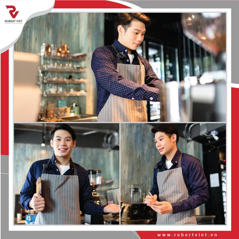 Sản phẩm may tạp dề quán cafe 12 — Công Ty TNHH RobertViet — MST 0313933036