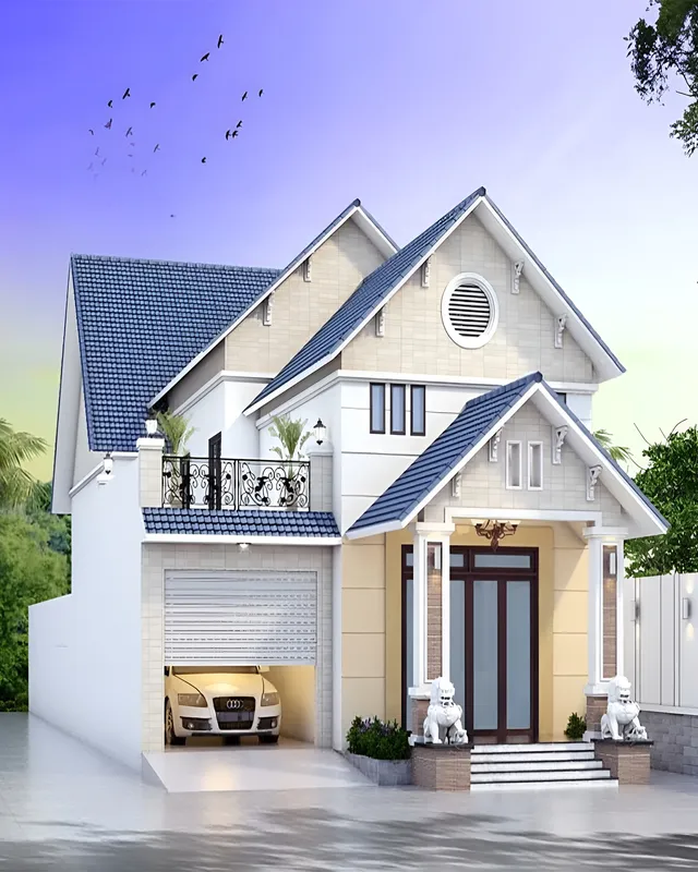 Sản phẩm Thiet ke biet thu mai thai 2 tang — Công Ty Cổ Phần Tư Vấn Thiết Kế Xây Dựng Vanacons — MST 0313936887