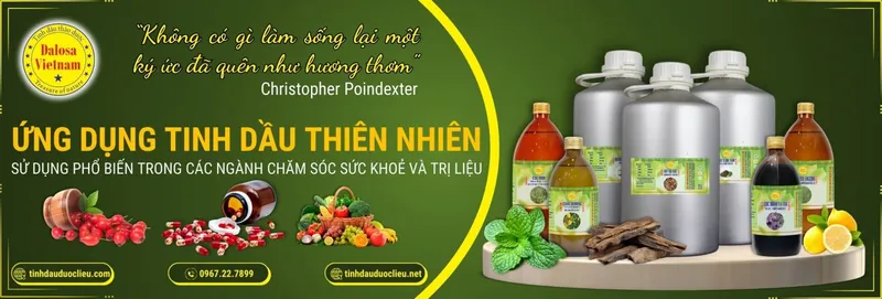 Sản phẩm ung dung tinh dau thien nhien — Tinh Dầu Thảo Dược Dalosa - Công Ty TNHH Tinh Dầu Thảo Dược Dalosa Việt Nam — MST 0313944542
