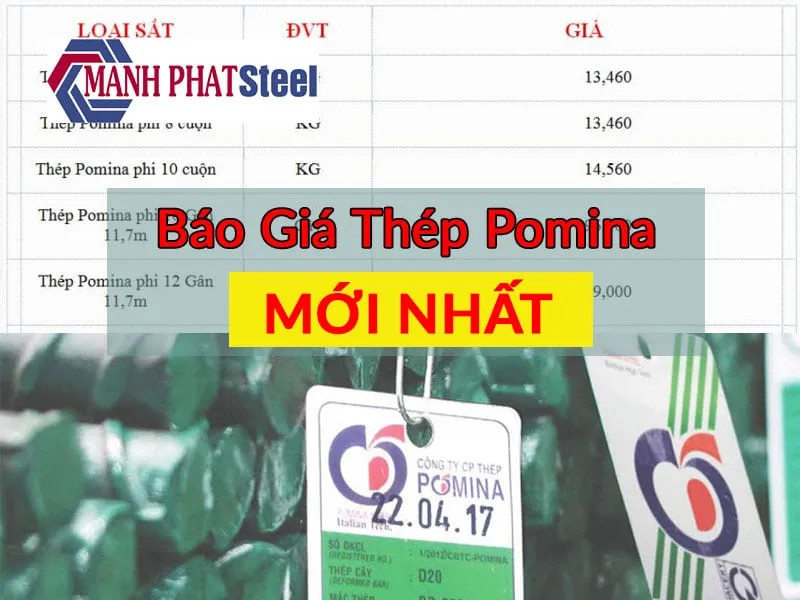Sản phẩm bao gia thep pomina moi nhat hien nay — Sắt Thép Mạnh Phát - Công Ty TNHH Sắt Thép Mạnh Phát — MST 0313956555