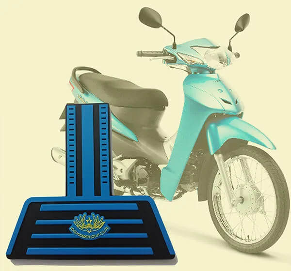 Sản phẩm Tấm chắn đinh xe máy 3 lớp màu xanh dương — Logo Nhựa Dẻo Sen Vàng - Công Ty TNHH Một Thành Viên Logo Sen Vàng — MST 0313990997