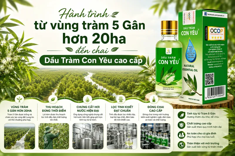 Sản phẩm hanh trinh tu vung tram 5 gan hon 20ha den chai dau tram con yeu cao cap — Công Ty Cổ Phần PURE GLOBAL — MST 0313991052