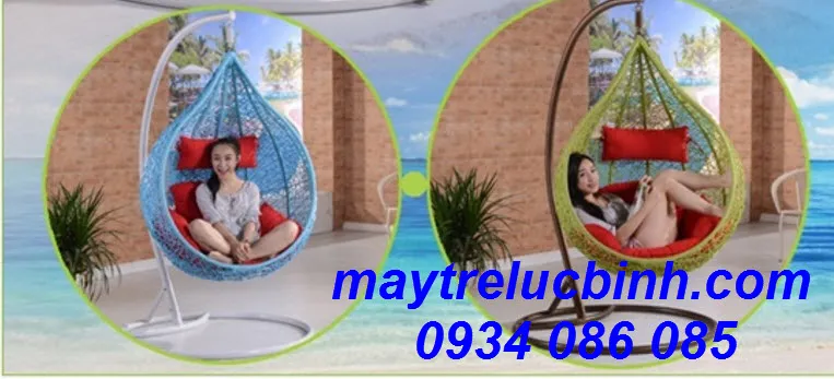 Sản phẩm Xích đu nhựa giả mây hình giọt lệ S152 — Công Ty TNHH Nội Thất Mây Tre Lục Bình — MST 0313994688