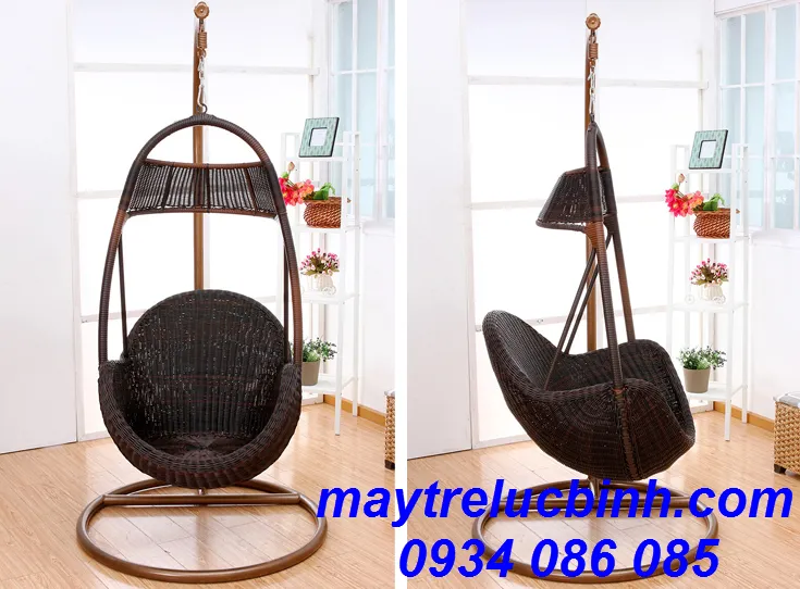 Sản phẩm xích đu nhựa giả mây S167 — Công Ty TNHH Nội Thất Mây Tre Lục Bình — MST 0313994688