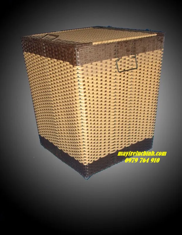 Sản phẩm Thùng vuông nhựa giả mây KV88 — Công Ty TNHH Nội Thất Mây Tre Lục Bình — MST 0313994688