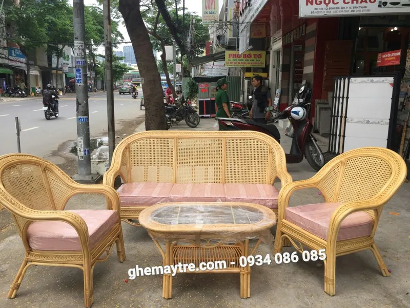 Sản phẩm ghe may (2) — Công Ty TNHH Nội Thất Mây Tre Lục Bình — MST 0313994688