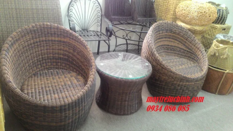 Sản phẩm ghe trung nhua gia may (15) — Công Ty TNHH Nội Thất Mây Tre Lục Bình — MST 0313994688
