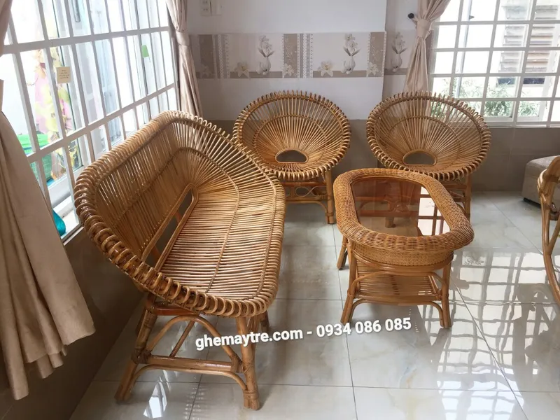 Sản phẩm ghe may hoa sen — Công Ty TNHH Nội Thất Mây Tre Lục Bình — MST 0313994688
