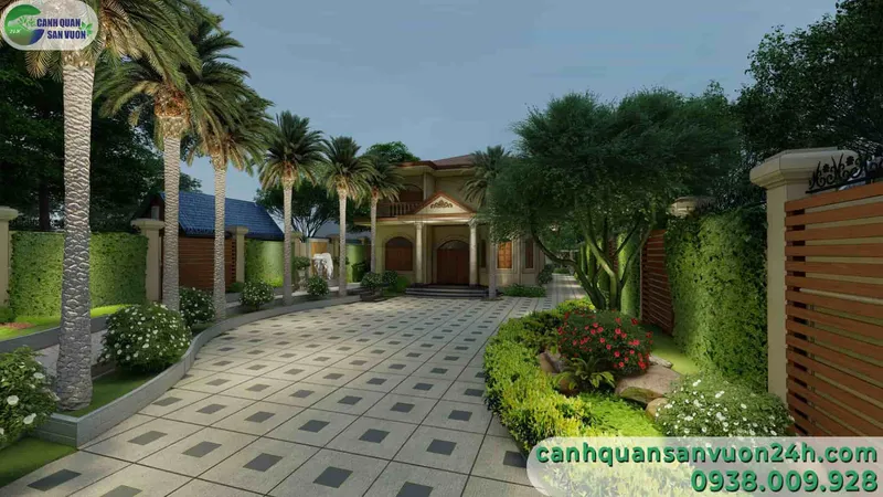 Sản phẩm đường chính dự án thiết kế cảnh quan sân vườn — Cảnh Quan Sân Vườn 24h — MST 0314001759
