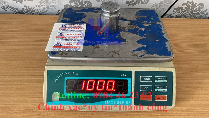 Sản phẩm Hướng Dẫn Sử Dụng Hiệu Chuẩn Calib Cân Macs HAE 3kg 6kg 15kg 30kg — Công Ty TNHH TM Và DV Cân Điện Tử Hoàn Khôi — MST 0314014557