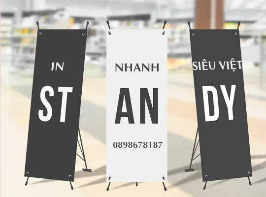 Sản phẩm in standee 1 — Công Ty TNHH In ấn Thiết Kế Siêu Việt — MST 0314017893