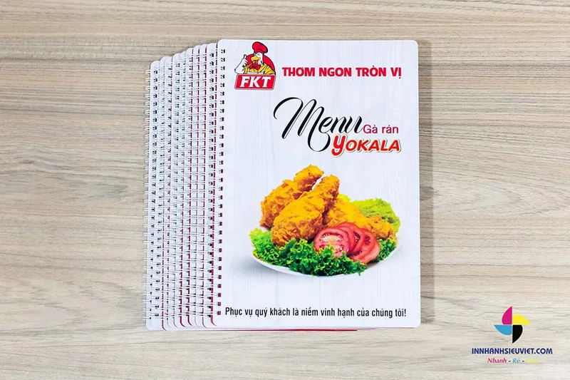 Sản phẩm menu ga ran — Công Ty TNHH In ấn Thiết Kế Siêu Việt — MST 0314017893