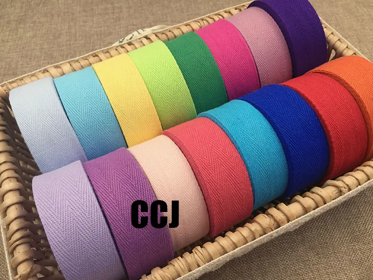 Sản phẩm 3CM Top Grade Heringbone Cotton Webbing Twill Cotton Tape in White Blue Pink Yellow Red Purple — Công Ty Cổ Phần Sản Xuất Dệt Việt — MST 0314032813