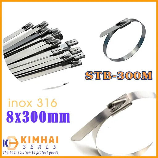 Sản phẩm day thit inox 316 8x300mm — Dây Rút Nhựa Kim Hải - Công Ty TNHH Một Thành Viên Vật Tư Và Thiết Bị Kim Hải — MST 0314047224