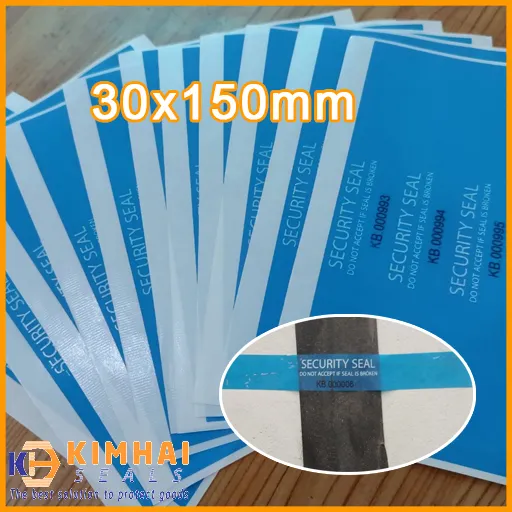 Sản phẩm tem niem phong 30x150mm — Dây Rút Nhựa Kim Hải - Công Ty TNHH Một Thành Viên Vật Tư Và Thiết Bị Kim Hải — MST 0314047224