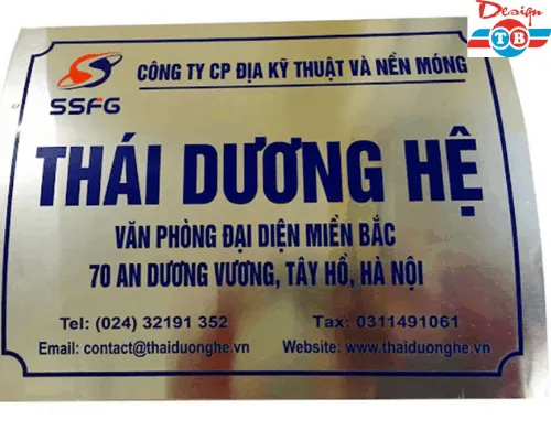 Sản phẩm BIỂN PHÒNG BAN INOX 20 — Công Ty TNHH TM Quảng Cáo TB — MST 0314075341