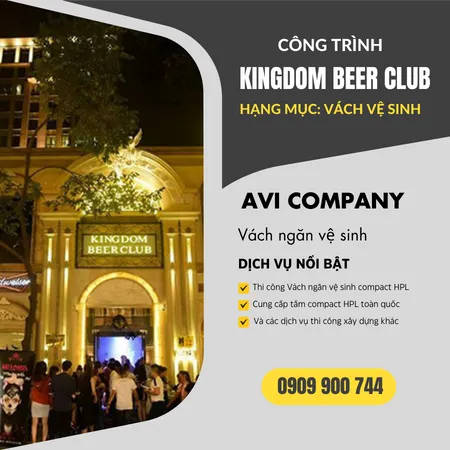 Sản phẩm cong trinh vach ve sinh kingdom club — Công Ty Cổ Phần Thương Mại Xuất Nhập Khẩu Avi — MST 0314081218