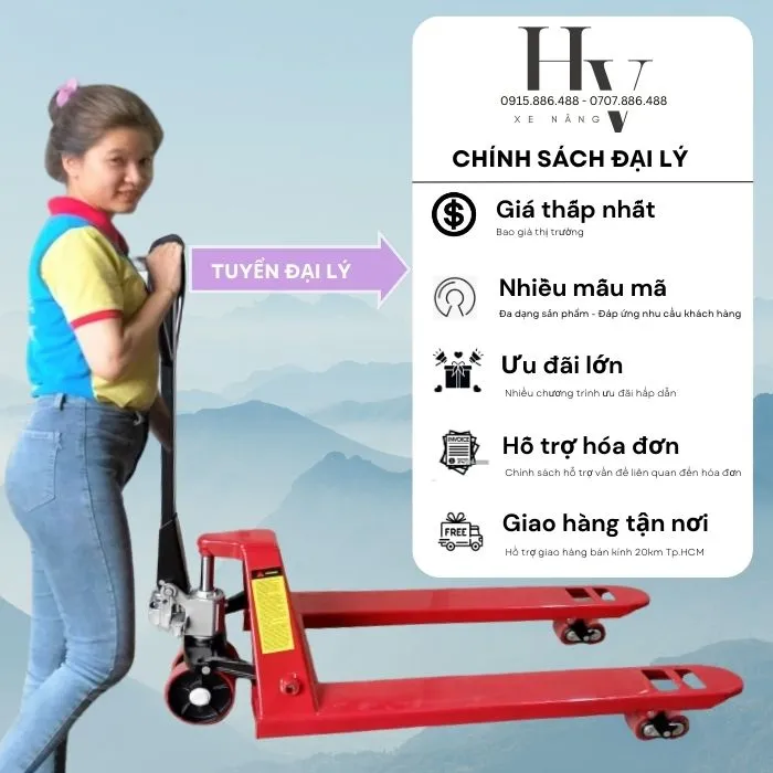 Sản phẩm tuyen dai ly xe nang tay gia thuong mai bo si — Công Ty TNHH Công Nghiệp Hưng Việt — MST 0314088823