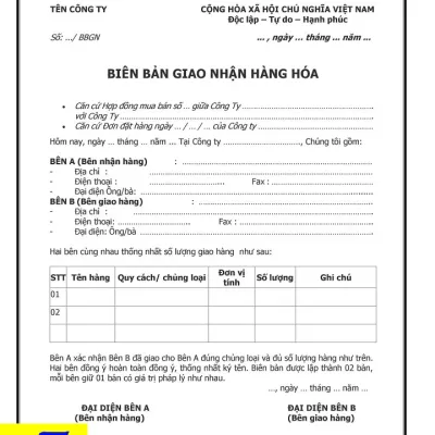 Sản phẩm bienbangiaonhanhanghoa 5450.png — Công Ty TNHH Sản Xuất Thương Mại Và Dịch vụ Vận Tải Trường Thịnh — MST 0314092146