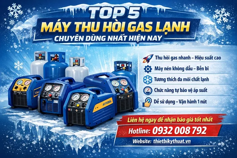 Sản phẩm top 5 may thu hoi gas lanh chuyen dung — Công Ty TNHH Thiết Bị Kỹ Thuật Alpha — MST 0314113283