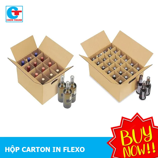 Sản phẩm in flexo thung dung ruou co vach0ngan 1 2273 — Bao Bì Giấy Chơn Thành - Công Ty TNHH Bao Bì Chơn Thành — MST 0314193747