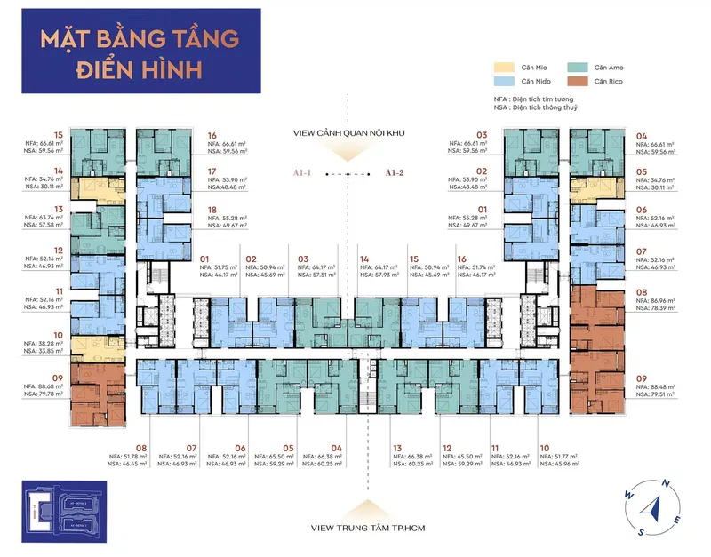 Sản phẩm Mat bang Monrei Sai gon tang dien hinh.jpg — Công Ty TNHH Bất Động Sản Gia Khánh Land — MST 0314225621