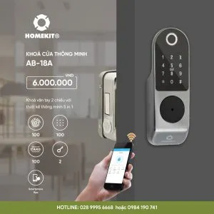 Sản phẩm Khoá vân tay cửa cổng AB 18A 300x300 — Công Ty TNHH Thương Mại SERICA — MST 0314234111