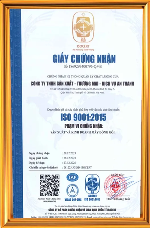 Sản phẩm iso — Công Ty TNHH Sản Xuất - Thương Mại - Dịch Vụ An Thành — MST 0314235852