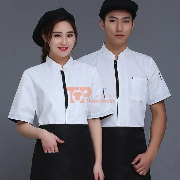 Sản phẩm dong phuc nhan vien ban hang kieu so mi mau trang co mu — Đồng Phục Thiên Phước - Công Ty TNHH May Mặc Thiên Phước — MST 0314244198