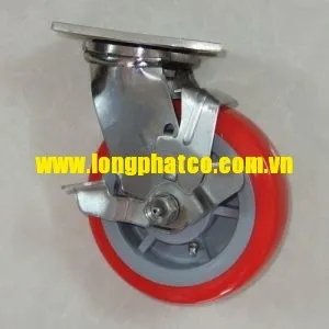 Sản phẩm Banh xe Pu cang inox xoay khoa tai nang 300x300 — Công Ty TNHH Thiết Bị Công Nghiệp Long Phát — MST 0314246484
