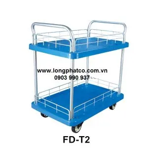Sản phẩm Xe đẩy hàng sàn nhựa 2 tầng 300x300 — Công Ty TNHH Thiết Bị Công Nghiệp Long Phát — MST 0314246484
